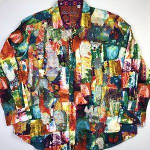 New Robert Graham "The Dorce"  Bold Paint Splatter
